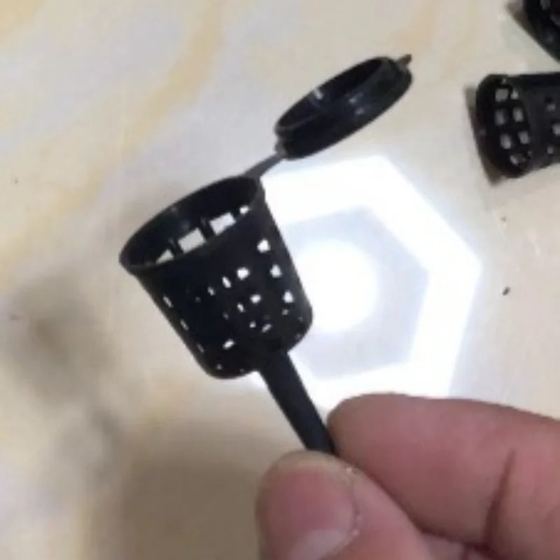 Carvallo Fertibox | 10 st Düngekorgar med lock | Växtgödselbehållare för Bonsai & trädgård | Återanvändbar & miljövänlig | Ø 4,5 cm Carvallo