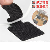 Carvallo Återanvändbara kardborre-bandslingor | Självhäftande & Justerbar | Nylon-kabelhantering för skrivbord & hem Carvallo