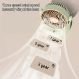 Carvallo Bordfläkt med 360° rotation | USB-fläkt med 3 hastigheter & batteri | Tyst & kompakt | För kontor, sovrum & hem Carvallo