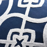 Carvallo – Stilig Broderad Kuddöverdrag med Tidlös Kvartfurmönster Carvallo