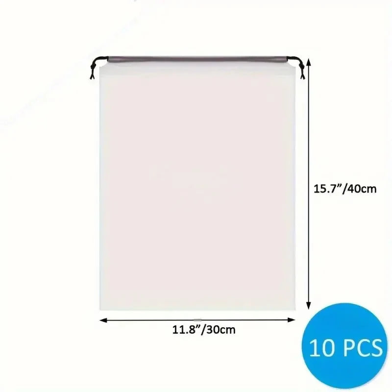 Carvallo Skopåse Set | Vattentät & Transparent | 10-pack | Platsbesparande & Mångsidig Carvallo