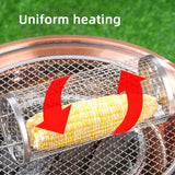 Carvallo ProMesh Grillkorb rostfritt stål | Värmebeständig & med ergonomiskt handtag | För kött, grönsaker & mer | 37/47 cm | Direkt över glöd Carvallo