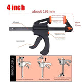 Carvallo Mini F-skruvklämma för träarbeten | Snabbspänningsklämma med spärrmekanism | 1 styck – Kompakt & robust Carvallo