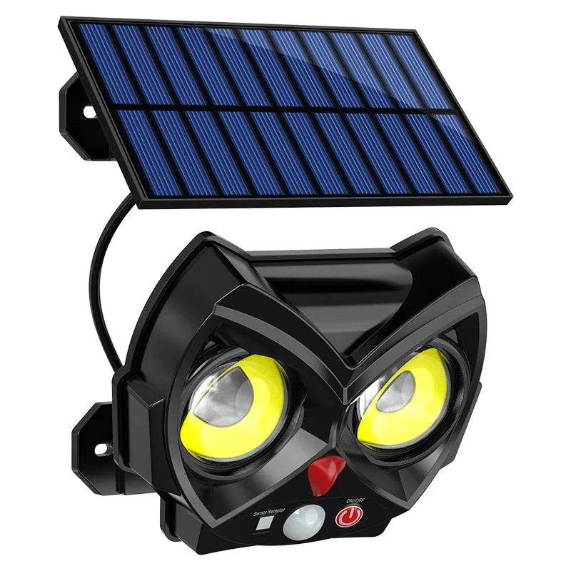 Carvallo Solar Vägglampa Uggla | Rörelsesensor & 3 Läge för Ljus | Väderbeständig IP54 | Trädgårdsdekor Carvallo