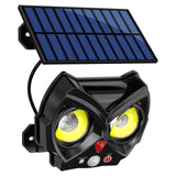 Carvallo Solar Vägglampa Uggla | Rörelsesensor & 3 Läge för Ljus | Väderbeständig IP54 | Trädgårdsdekor Carvallo