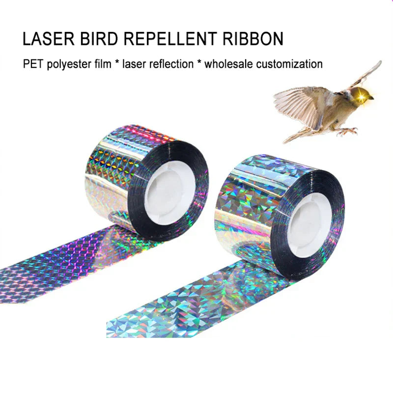 Carvallo FlashWing Reflekterande fågelskyddsband 80 m | Dubbelsidigt reflekterande | Väderbeständig för fruktträdgård & åker Carvallo