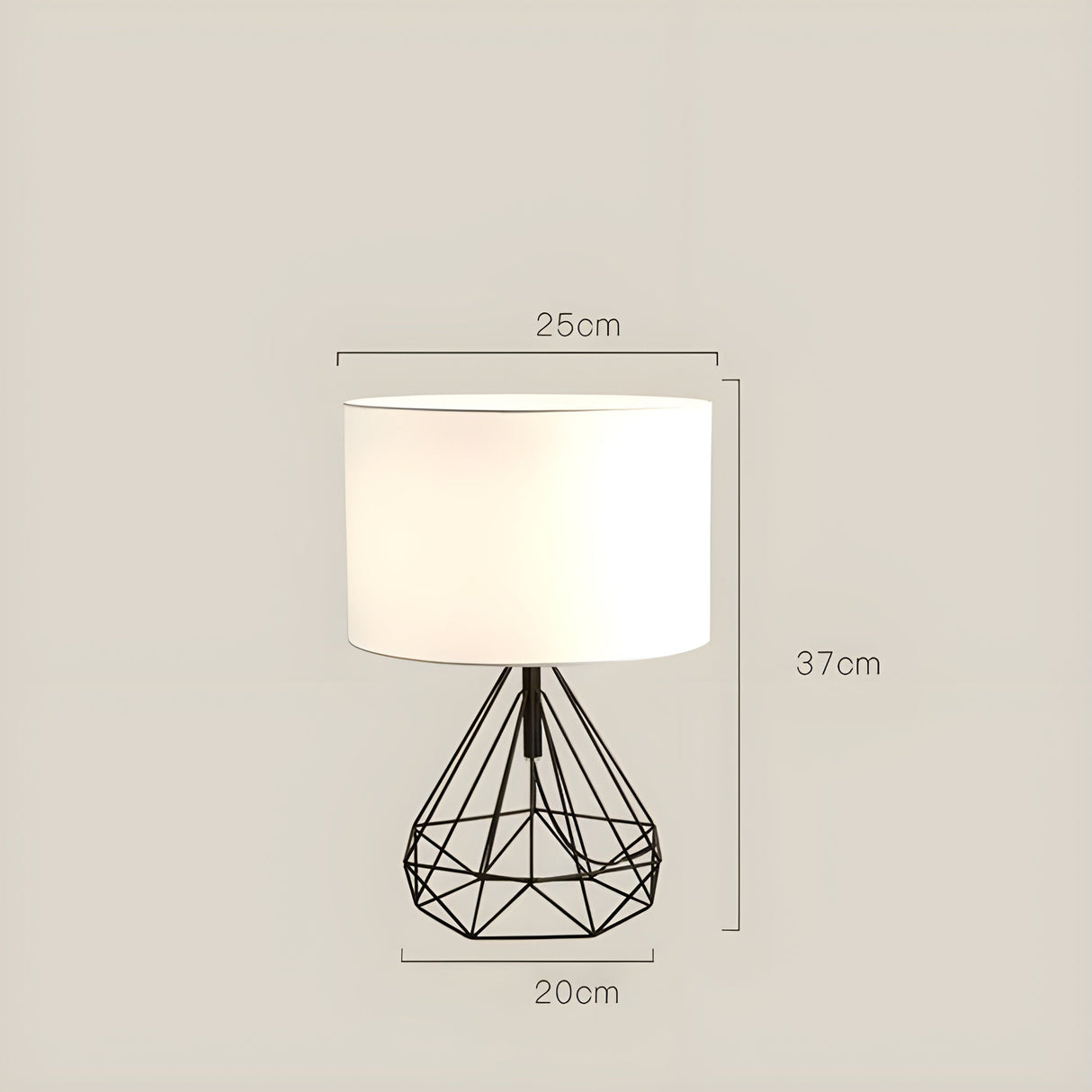 SkandiShade Lampa - Dekorativ BordsLampa i Skandinavisk Design Carvallo