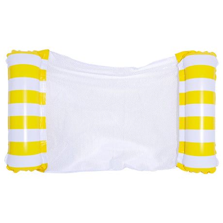 Carvallo Vattenshängmatta uppblåsbar | 130×70 cm | Fällbar Pool-loungestol med ryggstöd | Svimmbädd för pool, strand & semester Carvallo