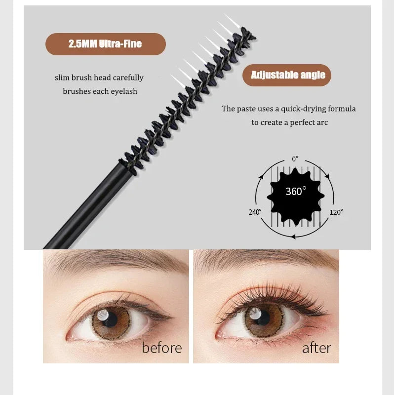 Carvallo-Mascara Linavelle LashLift | Ultra-Fina Borste 2,5 mm | Vattentålig & Snabbtorkande | Svart & Brun Carvallo