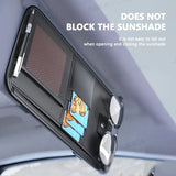 Carvallo VisorPro Auto solskyddsorganisator | PU-läder | Med kortfack & glasögonklipp | För dokument, nycklar & mobil Carvallo