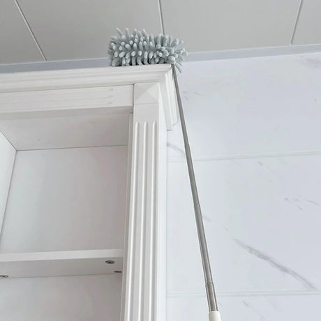 Carvallo Teleskop-dammsugare | Förlängbar till 80 cm | Mikrofiber-chenille & rostfritt stång – För tak, möbler & hörn Carvallo