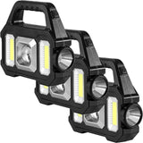 Carvallo Pro 2205 | LED Sökstrålkastare med sol- & USB-laddning | 6 ljuslägen | Powerbank-funktion | Utomhus vattentålig Carvallo