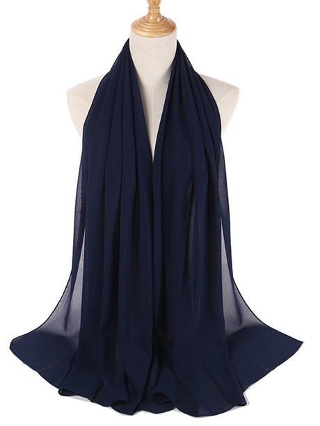 Chiffon Hijab pannband-Clothes for women-Bellasverige-Marinblå-Hemnix