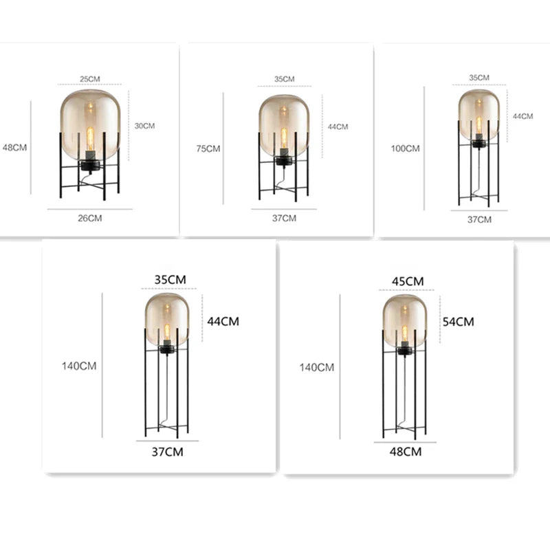 BubbleGlow Golvlampa – Skandinavisk Postmodern Lampa i Glas Hemnix