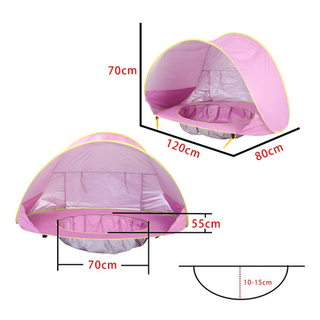 Sun Shelter Barnbassäng tält-Kids-Hemnix-Ljusrosa-Hemnix