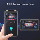 1080P WiFi Dubbelkamera Dash Cam – Främre & Inuti Bilkamera med IR Nattvision & Loopinspelning Carvallo