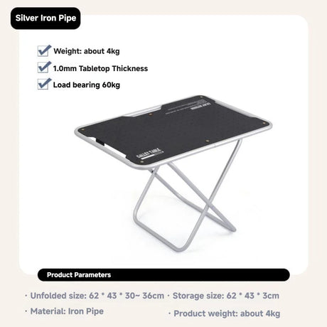 Carvallo Campingtisch GEARVION TacticalPro | Lätt & Bärbar | Aluminiumslegering | 60kg Tragkraft | Utomhus, Camping, BBQ Carvallo