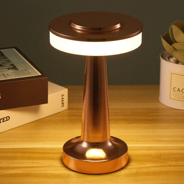 Carvallo Bordslampa Aurélia | Retro-design & Touch-dimning | USB-laddningsbar | 23,5 cm Hög Carvallo