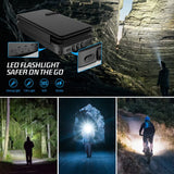 Carvallo Powerbank VoltCore X Pro 43800mAh | 20W Snabbladdning | 10W Trådlös laddning | Inbyggda kablar & LED-lampa | Utomhus & Resor Carvallo