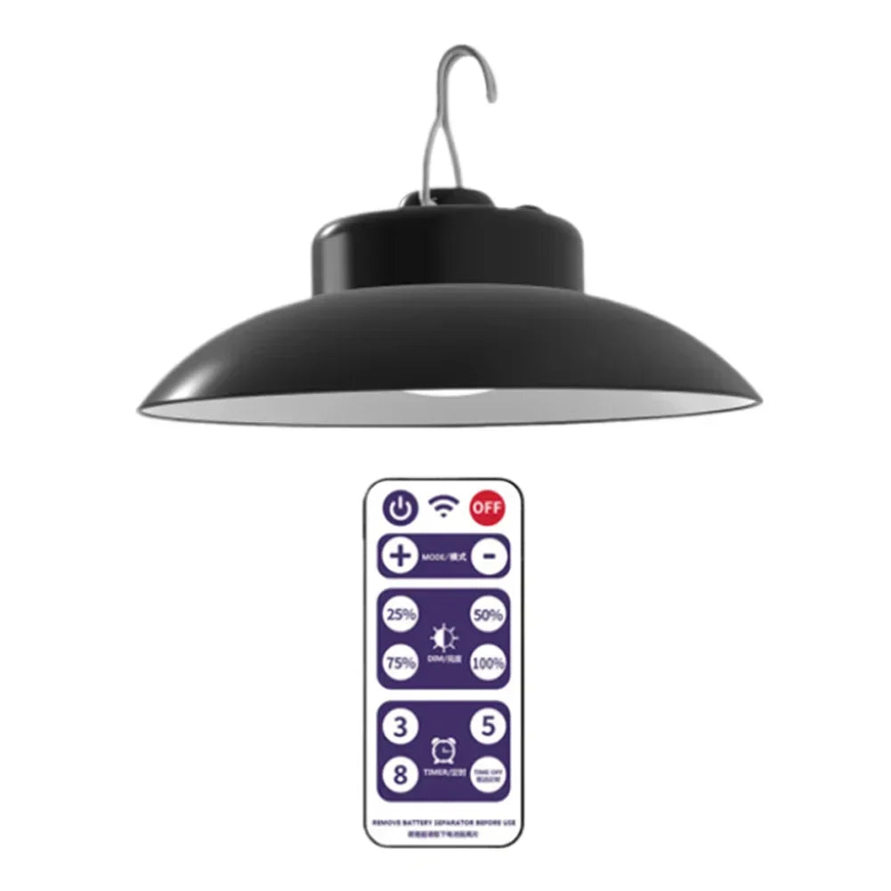 Carvallo-Solarlampa SOLVARA | Med fjärrkontroll & USB-laddning | 3 ljuslägen | För trädgård & terrass Carvallo