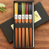 Carvallo – Lyxig 5-delars bambu ätpinnar presentset med kulturella mönster Carvallo