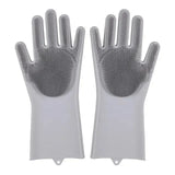 Carvallo- & Reinigningshandskar CleanGlove MagicScrub | Silikonskar med borsthud | Värmebeständig & livsmedelsklassad | 32,5×11,5 cm Carvallo