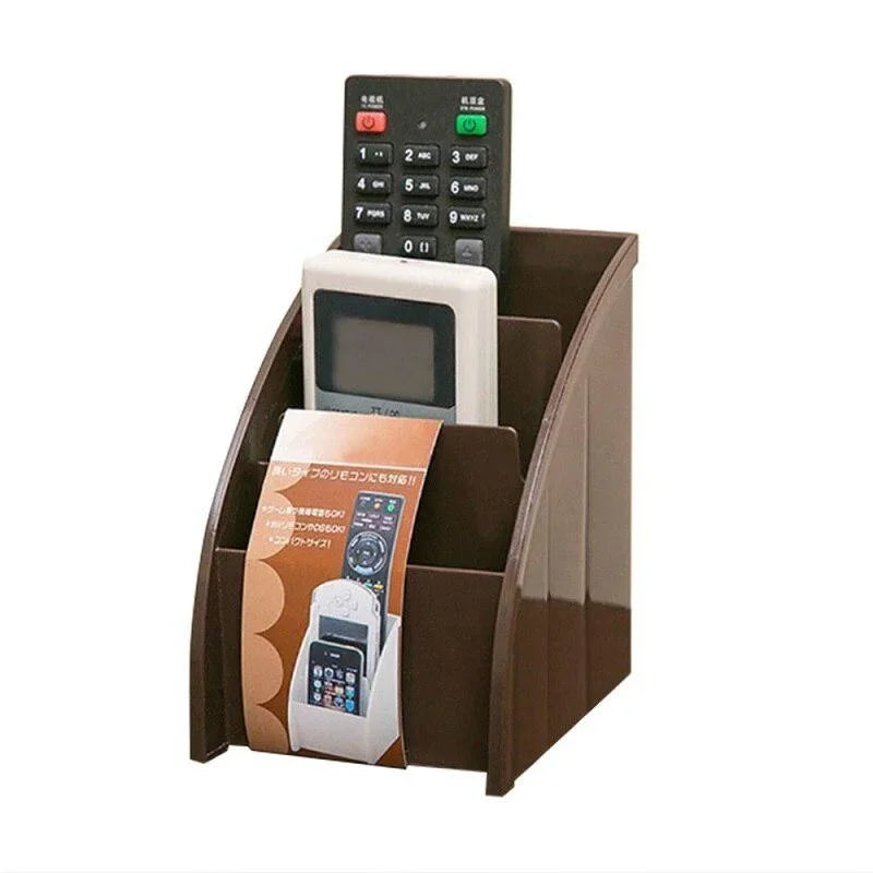 Carvallo | Fjärrkontrollsorganisatör & telefonhållare | Multifunktionell förvaringsbox för skrivbord & vardagsrum | 11,5 × 8,9 × 12,9 cm Carvallo