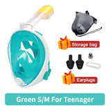 Carvallo Snorkelmask Helansikte | 180° Panorama View | Anti-dimma & läcksäker | För barn, ungdomar & vuxna Carvallo