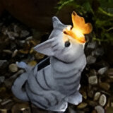 CatGlow Light - Solardriven katt skulptur för utomhusbelysning Carvallo