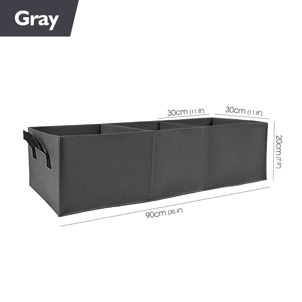 Carvallo GrowZone 21 Höjd bädd planteringspåse 90x30x20 cm | 21 Gallon | 3-kammarsystem | Andningsbart tyg med dränering | Fällbar & Återanvändbar Carvallo