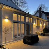 Carvallo-Utebelysning LumiRise | Up & Down Light | Aluminium & Glas | Med skymningssensor | IP65 Väderbeständig Carvallo