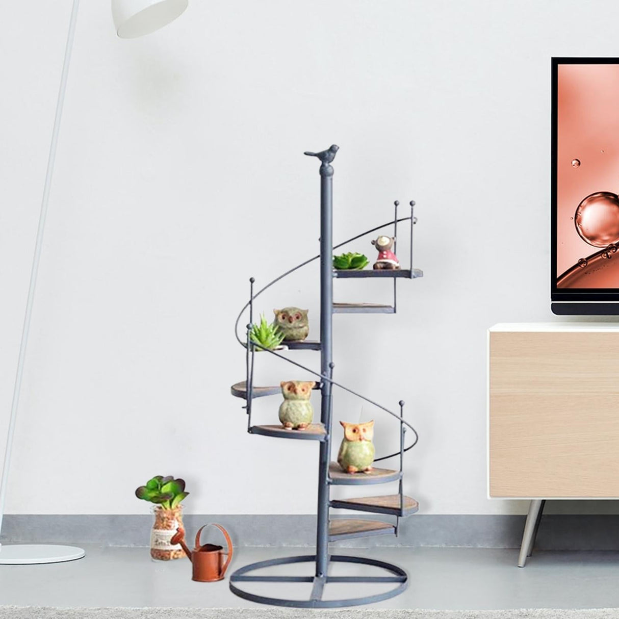 Carvallo – Växtställ Trappformad Blomkruka Hållare för Altanhus Carvallo