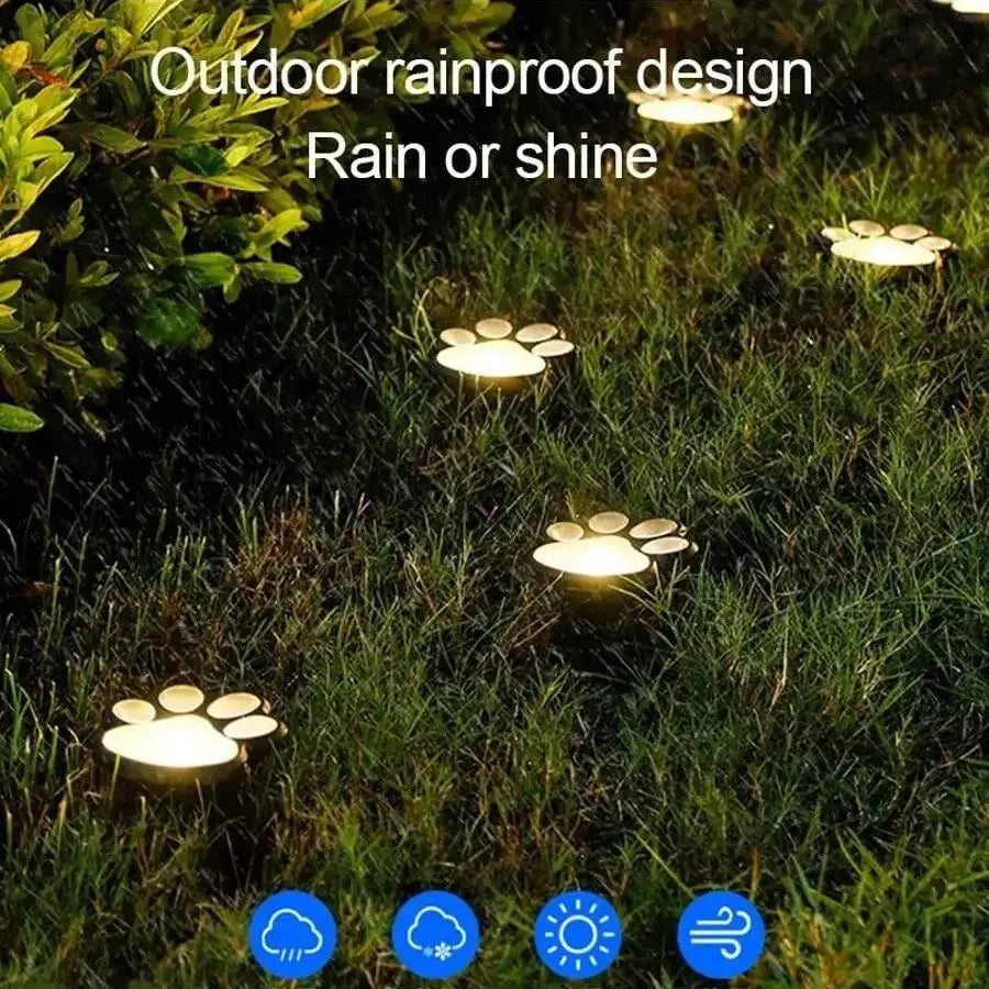 Solarlampa med tassavtryck design – LED trädgår belysning i multicolor för utomhusbruk Carvallo