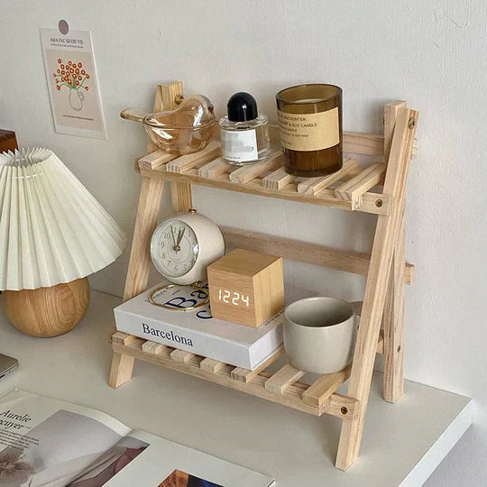 ShelfEase - Minimalist shelf rack in two levels with open frame for stylish organization Carvallo