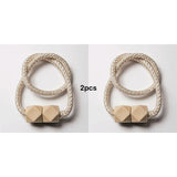 Carvallo gardinstång med magnet | 2-pack | Tjock rep-design & Stark grepp | För vardagsrum, sovrum & kök Carvallo