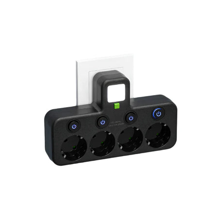 Carvallo VOLTRIQ ProLine | 3–4 uttag + 2× USB & 1× Typ-C | 2500 W | Överspänningsskydd & Kontrollswitch Carvallo