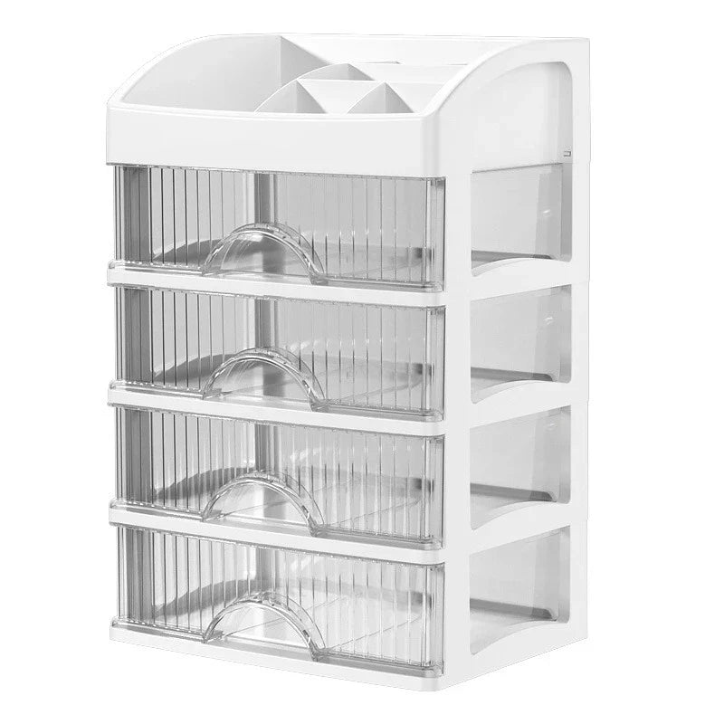 Carvallo- & Schmuck-Organizer BelleTidy MultiDrawer | 4-lagers förvaringslåda med lådor | För smink, smycken & håraccessoarer Carvallo