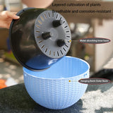 Carvallo Bloom Hängande kruka | Europeisk stil | Skalmönster & Rattanutseende | För trädgård, balkong & inomhus Carvallo