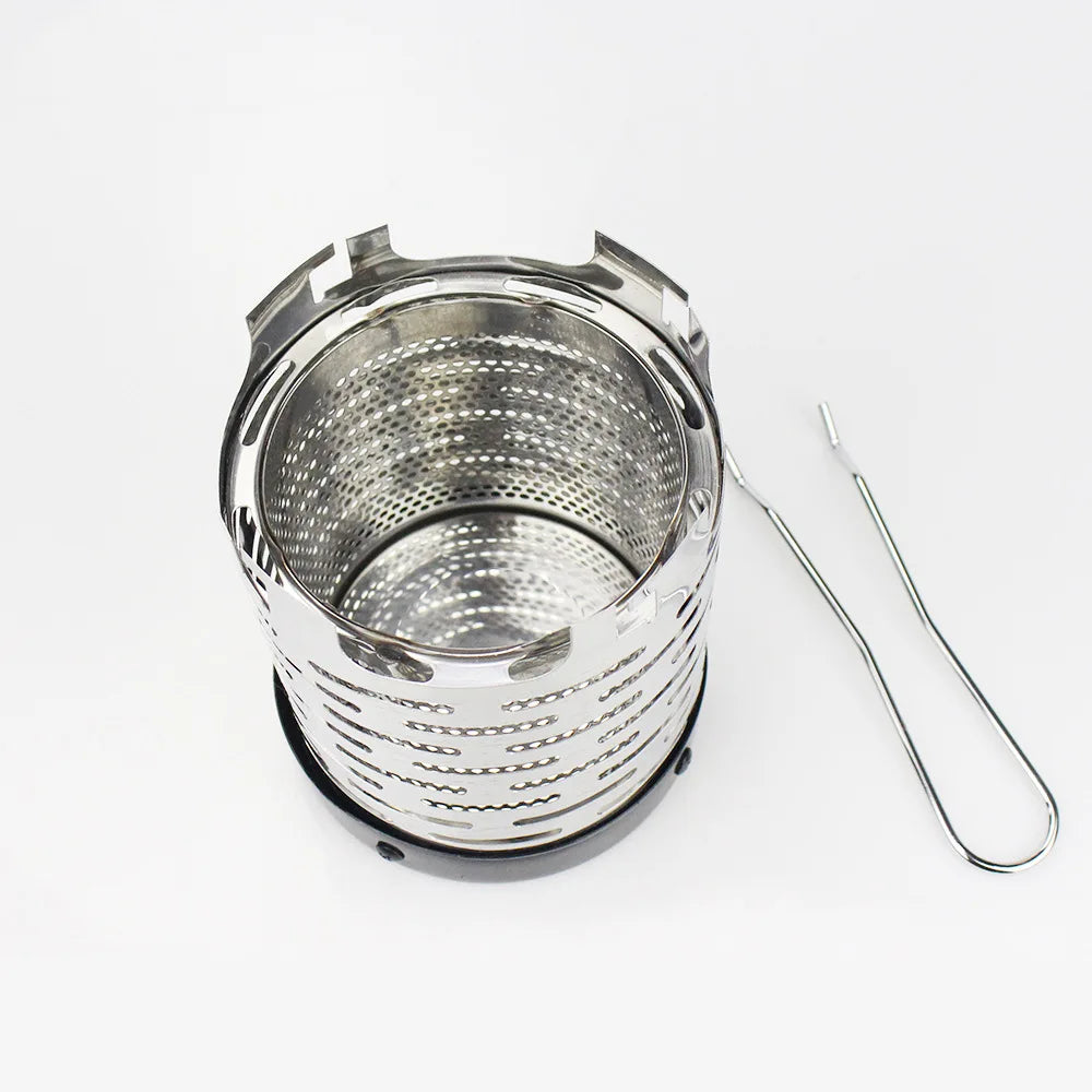 Carvallo Bärbar Mini-Gassvärmare för camping | Robust värmeskydd av rostfritt stål | Utomhussvärmarhuvud för gasolkök 14 × 12 cm Carvallo