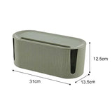 Carvallo kabelhanteringslåda 31×13,5×12,5 cm | Med lock & ventilation | För vägguttag, Wi-Fi-router & laddkablar Carvallo