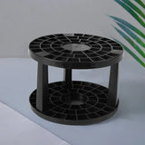 Carvallo Make-up Penselhållare | 360° roterande organizer | För penslar, läppstift & kosmetik | Vit | 10 × 10 × 14 cm Carvallo