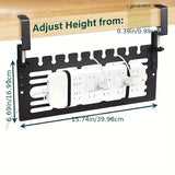 Carvallo Kabelhantering Under-Bord | Metallkabelkorg med klämfäste | 40 × 17 cm | För skrivbord 1–6 cm tjocklek Carvallo