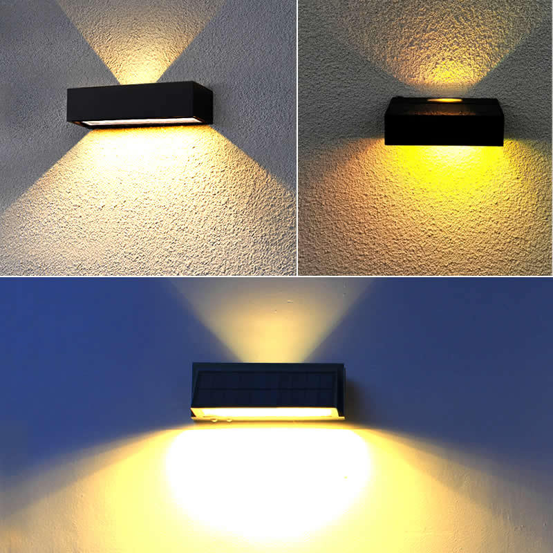 Carvallo-Utebelysning LumiRise | Up & Down Light | Aluminium & Glas | Med skymningssensor | IP65 Väderbeständig Carvallo