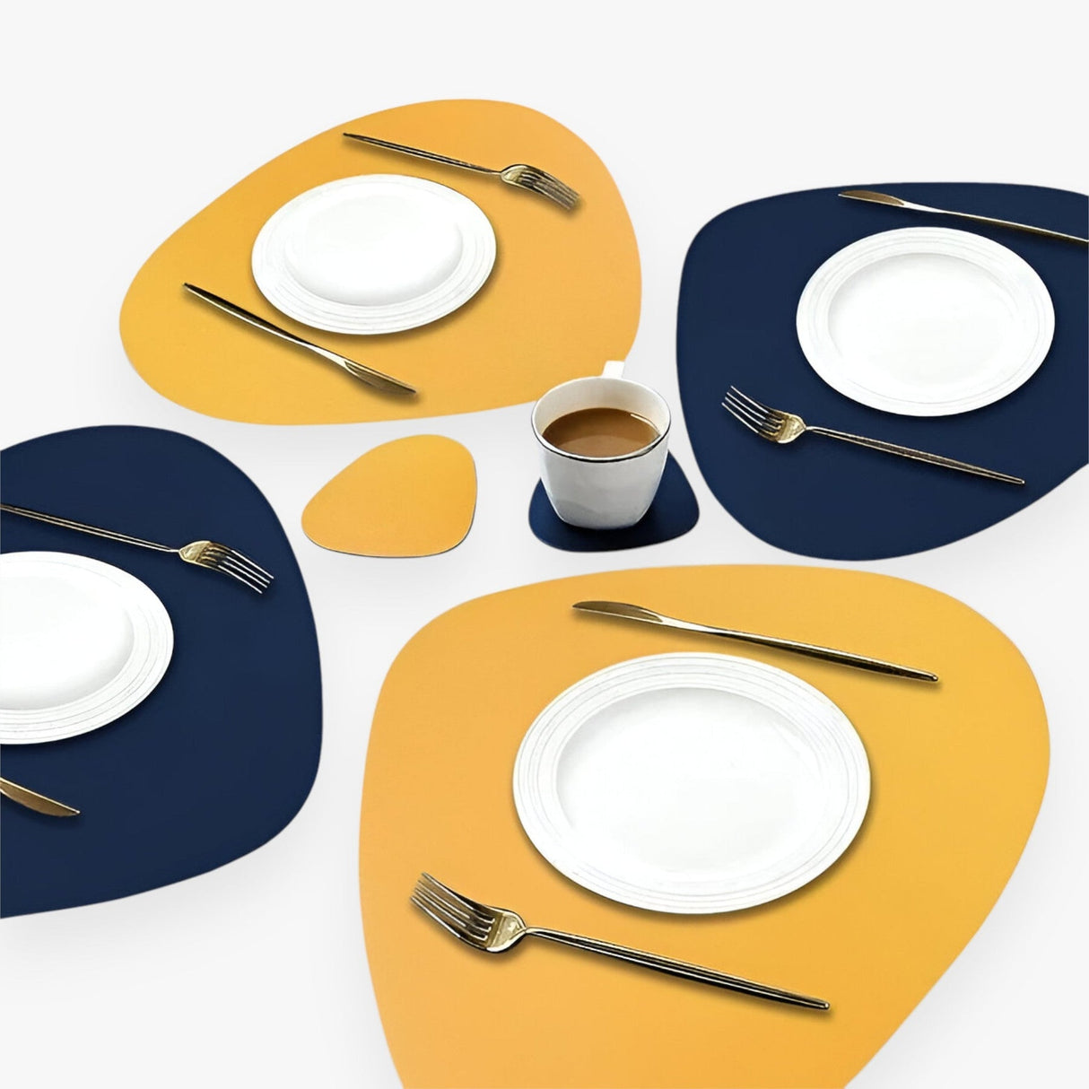 Bordunderlägg Vändbar Syntetisk Läder Matgrupp Carvallo