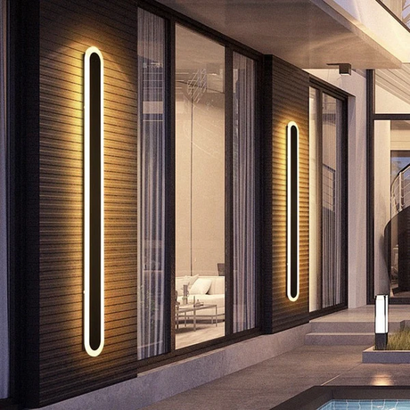 Utomhus LED Vägglampa Modern Svart Design Carvallo