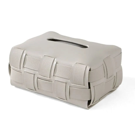 Carvallo – Lyxig Vegan Läder Pappershållare med Vävt Mönster Carvallo