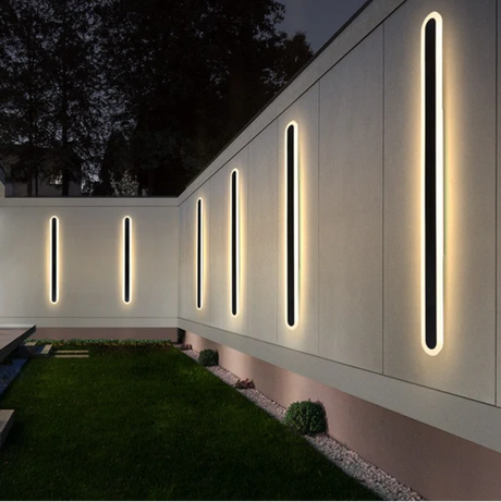Utomhus LED Vägglampa Modern Svart Design Carvallo