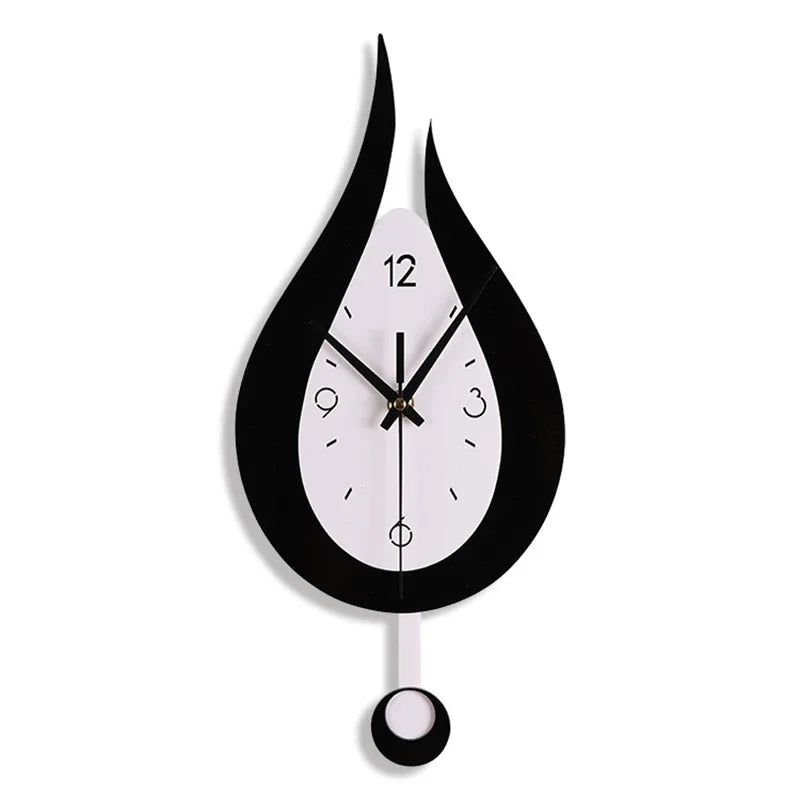 WaterDrop - Bred Modern Minimalistisk Vägghängd Klocka Carvallo