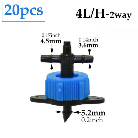 Carvallo Cross Connector | 2-Way Arrow Connection | For 3 mm & 5 mm Hoses | Drip Irrigation Systems Carvallo