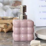 Keramisk tvålbehållare med pump – Stilfull och påfyllningsbar | För tvål, schampo och duschgel Carvallo